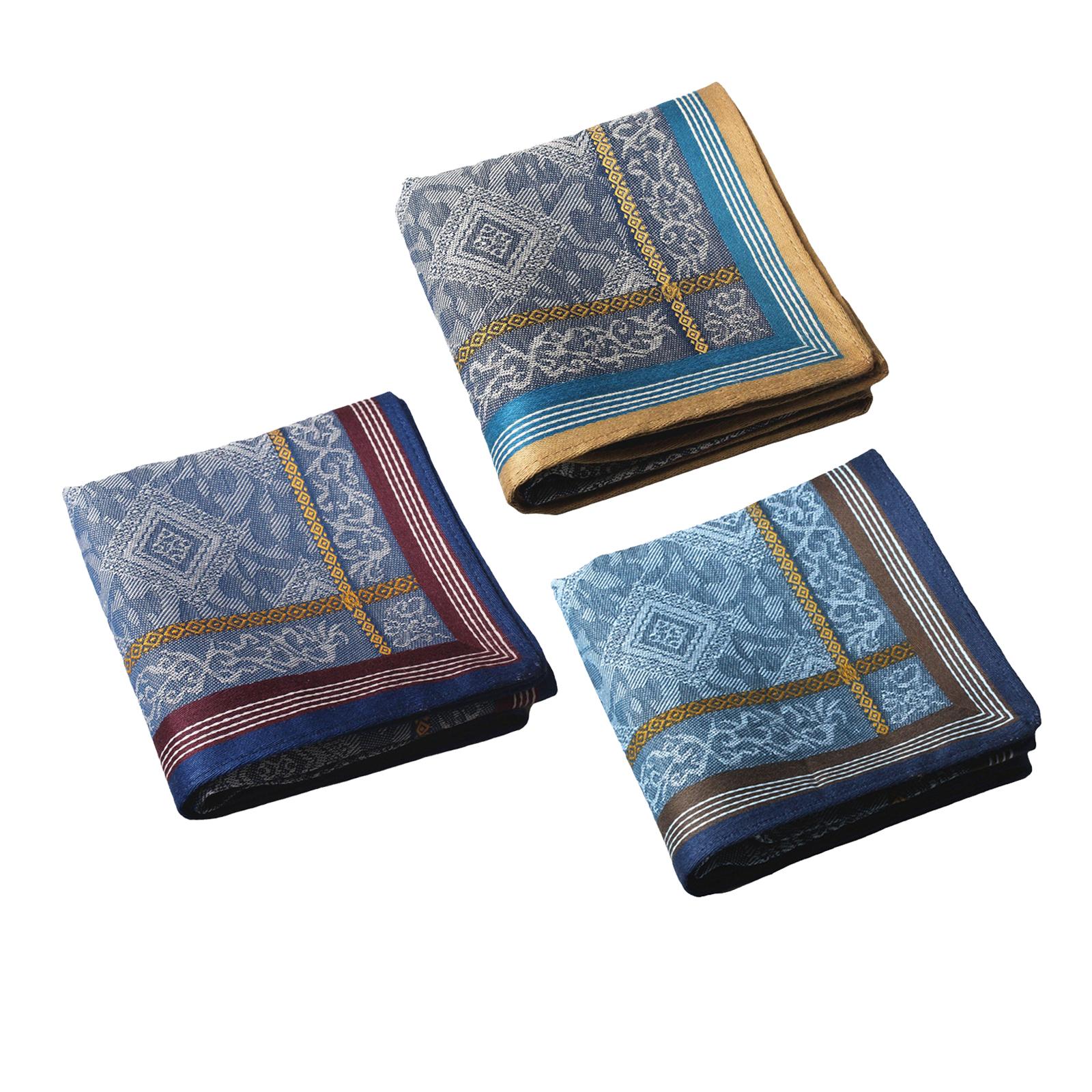 Handkerchief Cotton Men - 3x mouchoirs de poche pour hommes,