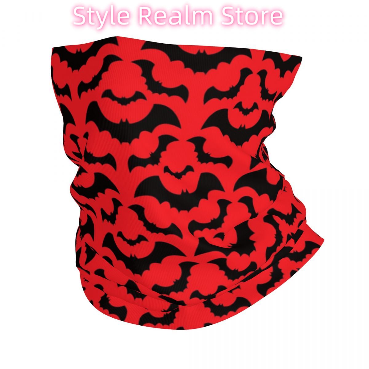 Neck Warmer Tube - Bandana gothique à motif de chauve-souris