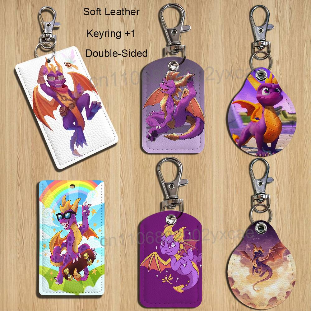 Lanyard Badge Holder - Porte-clés en cuir Spyro le Dragon