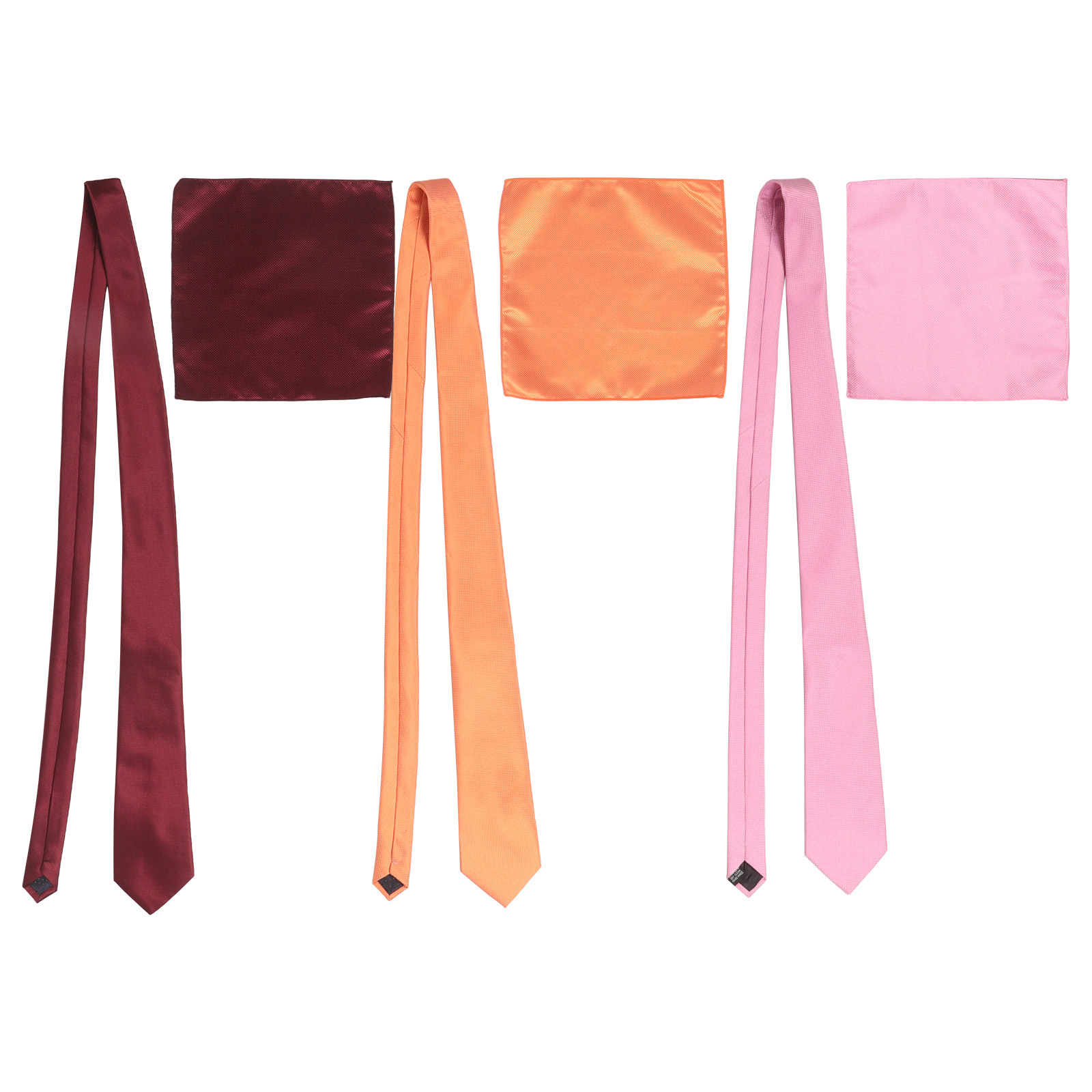 Pocket Square Set - Ensemble cravate et pochette unie pour