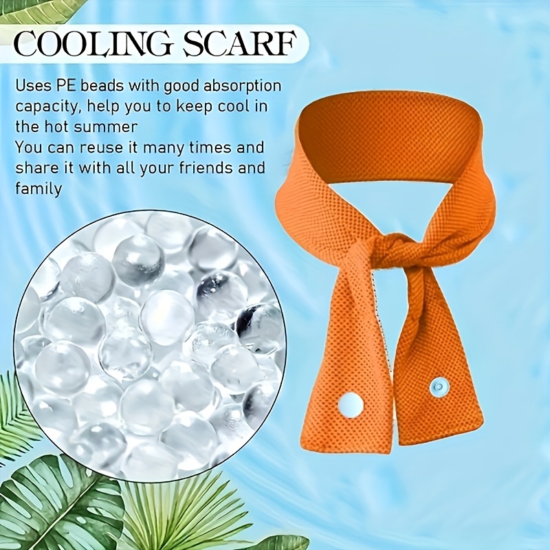 Silk Neck Scarf - Cache-cou rafraîchissant en soie glacée, écharpe