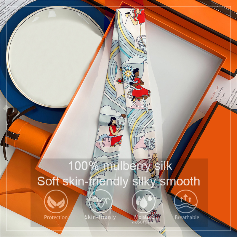 Silk Neck Scarf - Foulard en soie de mûrier pour