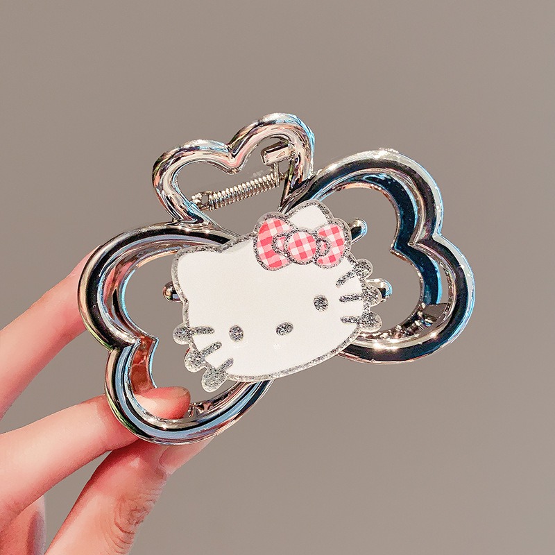 Tie Clip Silver - Pince à cheveux Hello Kitty Kawaii