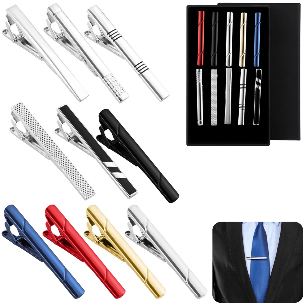 Tie Bar Set Gift - Lot de 10 pinces à cravate