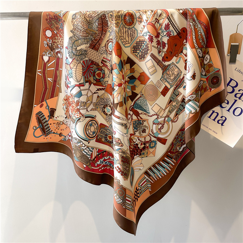 Silk Tie Striped - Nouveau Foulard Carré en Soie Sergée