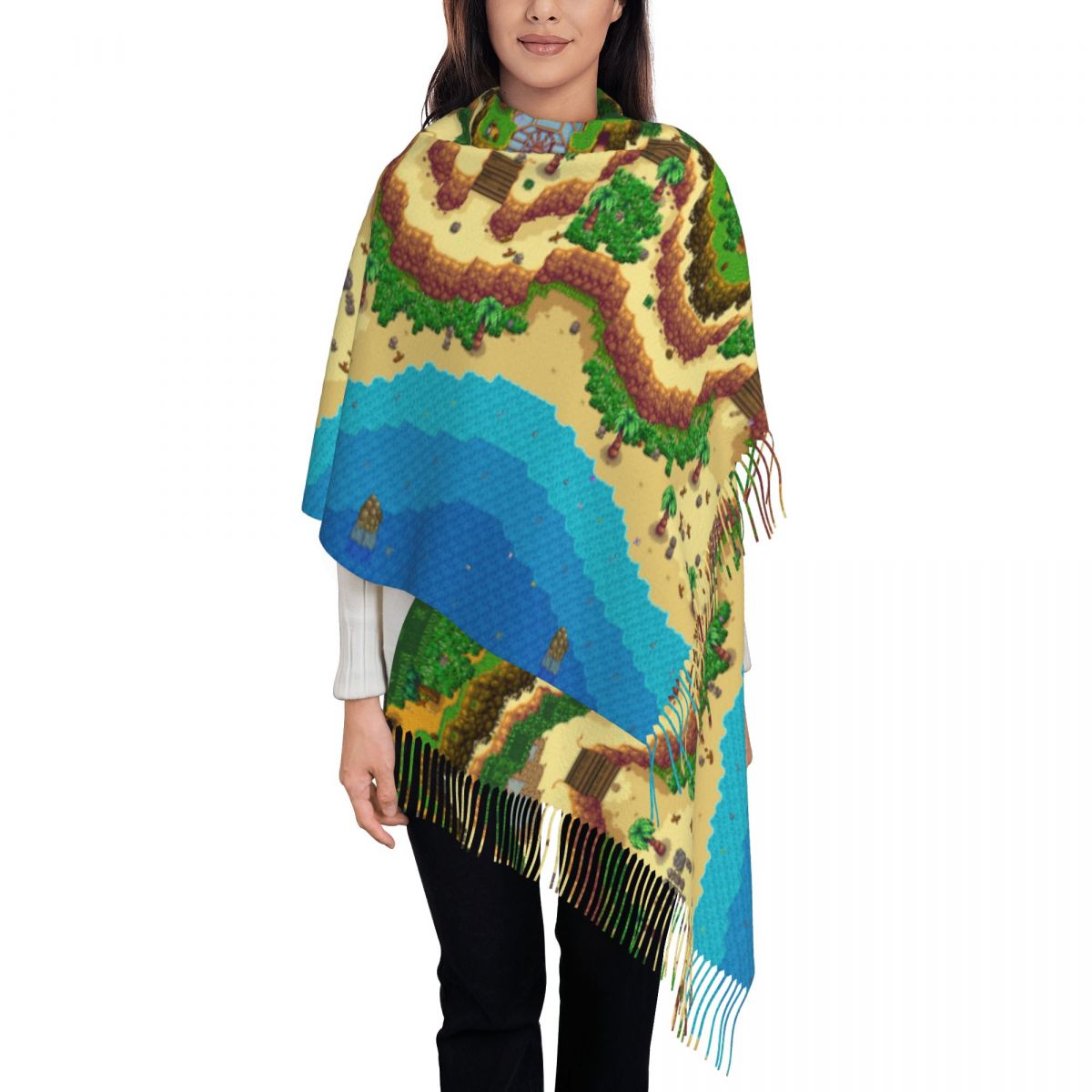 Pashmina Wrap Large - Stardew Valley carte écharpe pour femmes
