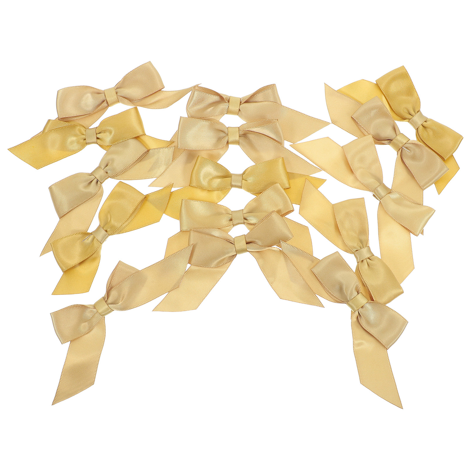 Bow Tie Pre Tied - 30 nœuds en satin doré adhésifs