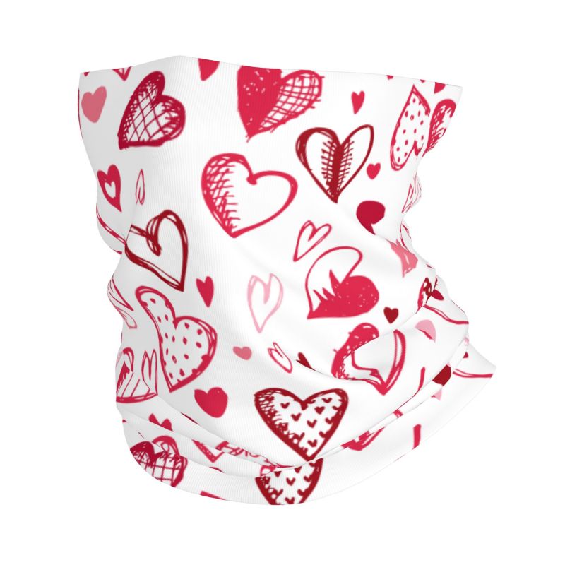 Neck Warmer Tube - Cache-cou Bandana Cœur Rose Rouge pour
