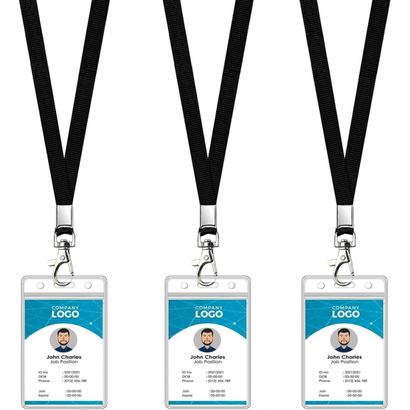 Lanyard Badge Holder - Paquet de 3 lanières de croisière