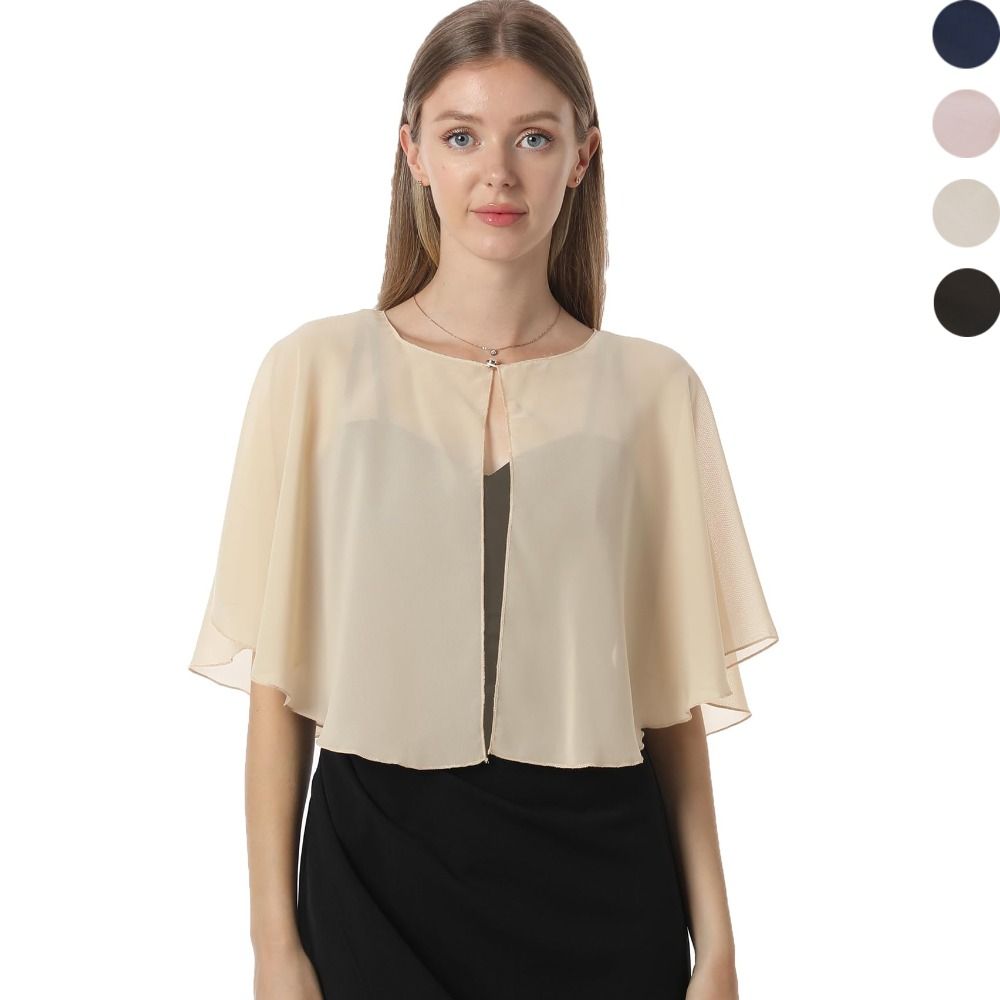 Stole Wedding Shawl - Capelet Vintage en mousseline de soie
