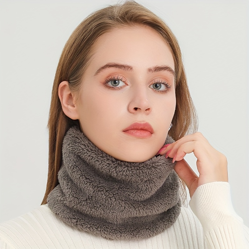 Infinity Scarf Knit - Écharpe infini en peluche coupe-vent, guêtre
