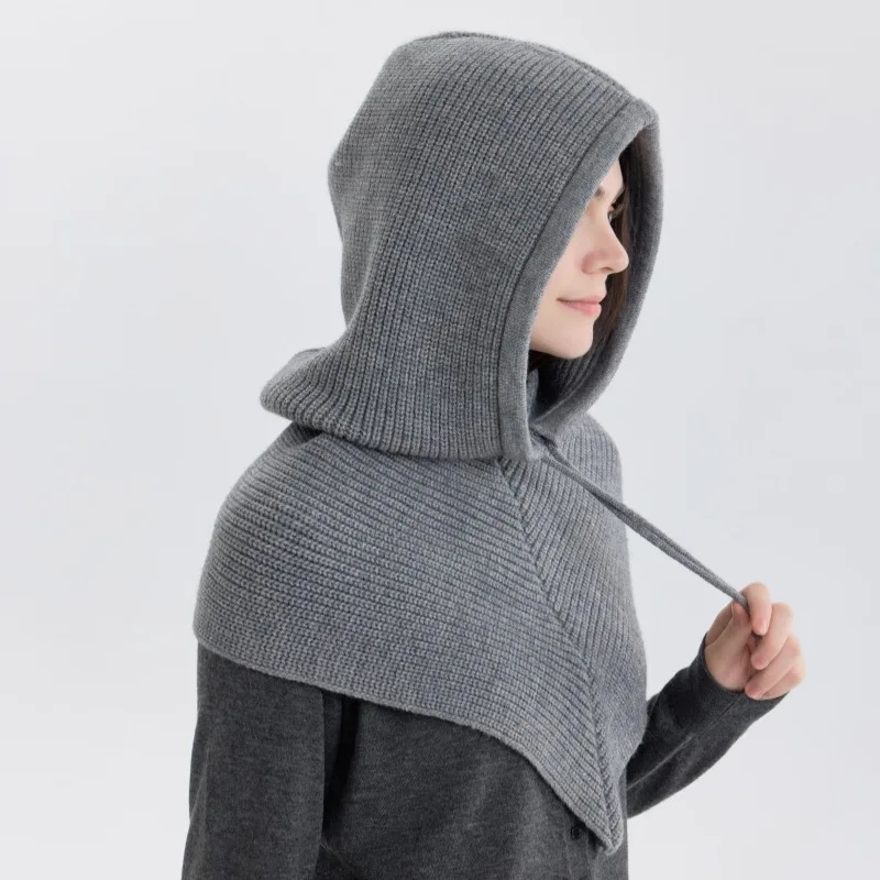 Infinity Scarf Knit - Bonnet tricoté pour femme avec écharpe