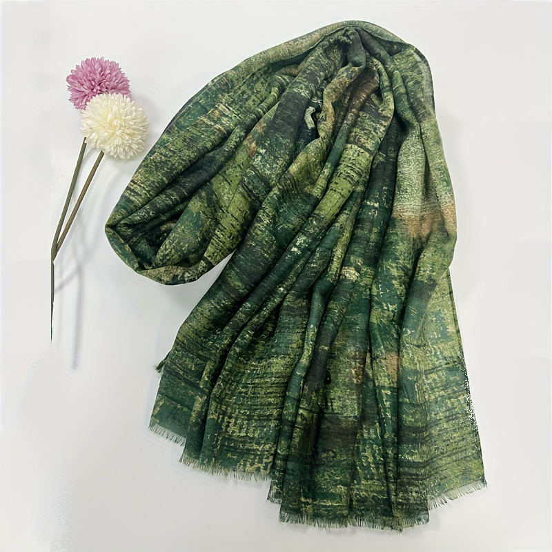 Pashmina Wrap Large - Châle en Coton Rétro pour Femme,