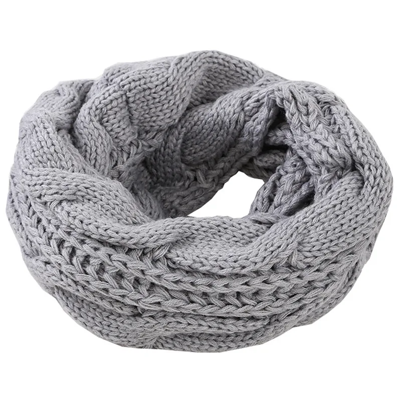Infinity Scarf Knit - Hommes femmes garçons filles épais côtelé