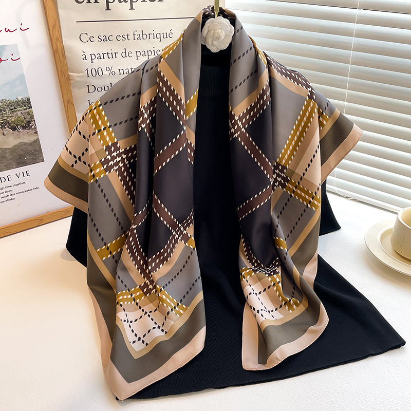 Silk Tie Striped - Nouveau foulard carré en soie sergé