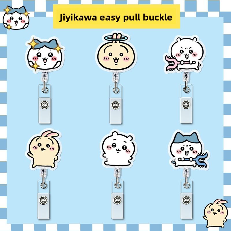 Lanyard Badge Holder - Porte-badge rétractable Jiyi Kawaii, porte-carte d'identité