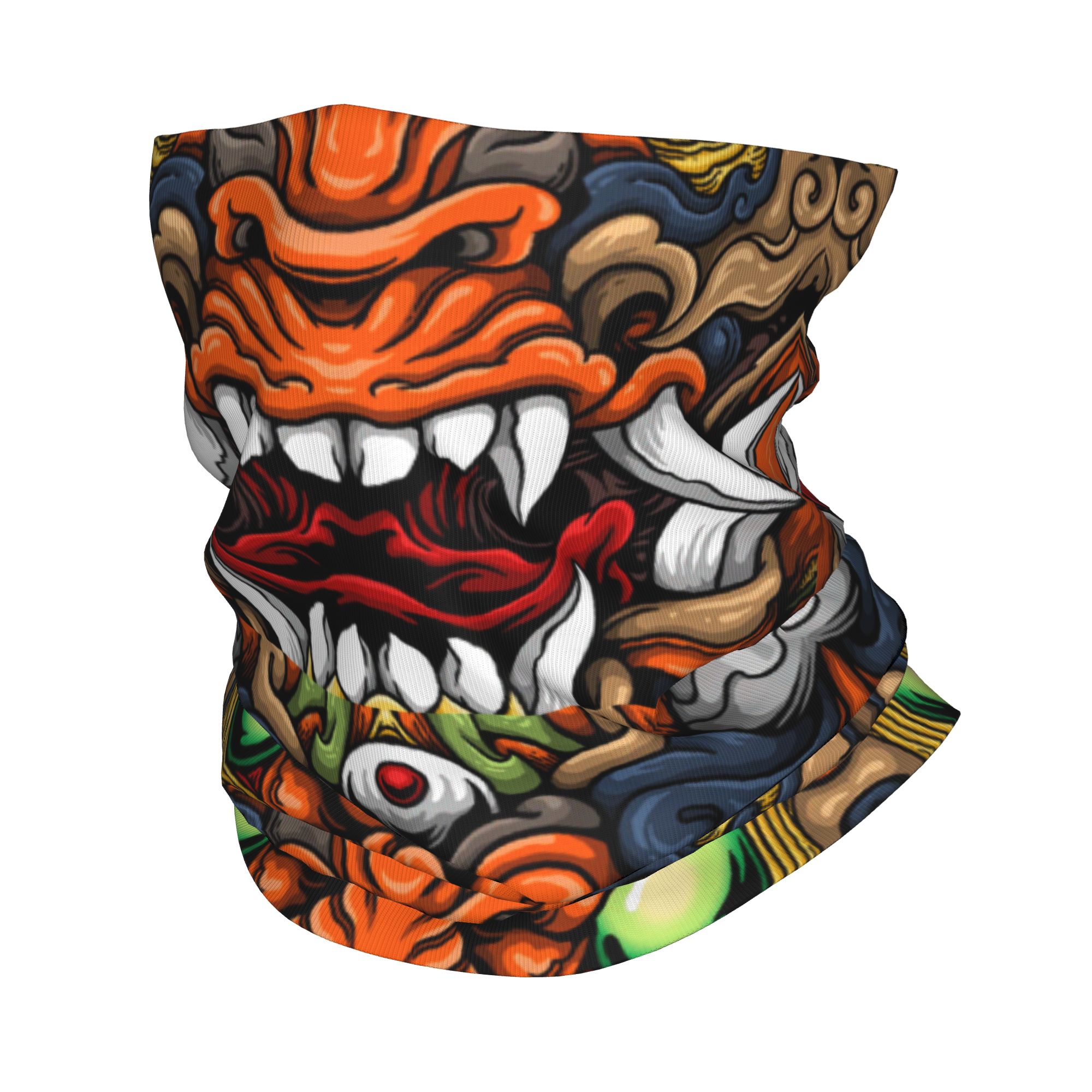 Neck Warmer Tube - Personnalisé samouraï démon Oni hiver bandeau