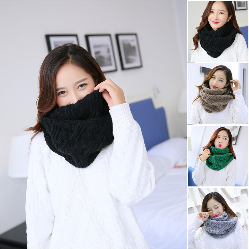 Infinity Scarf Knit - Écharpe tricotée épaisse unisexe, écharpes en