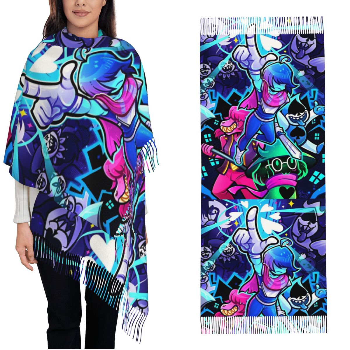 Deltarunes châle enveloppes fe - Pashmina Wrap Large avis et prix