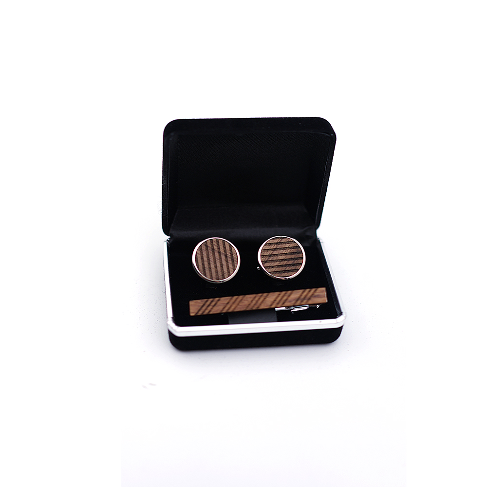 Boutons de manchette en bois d - Tie Bar Set Gift avis et prix