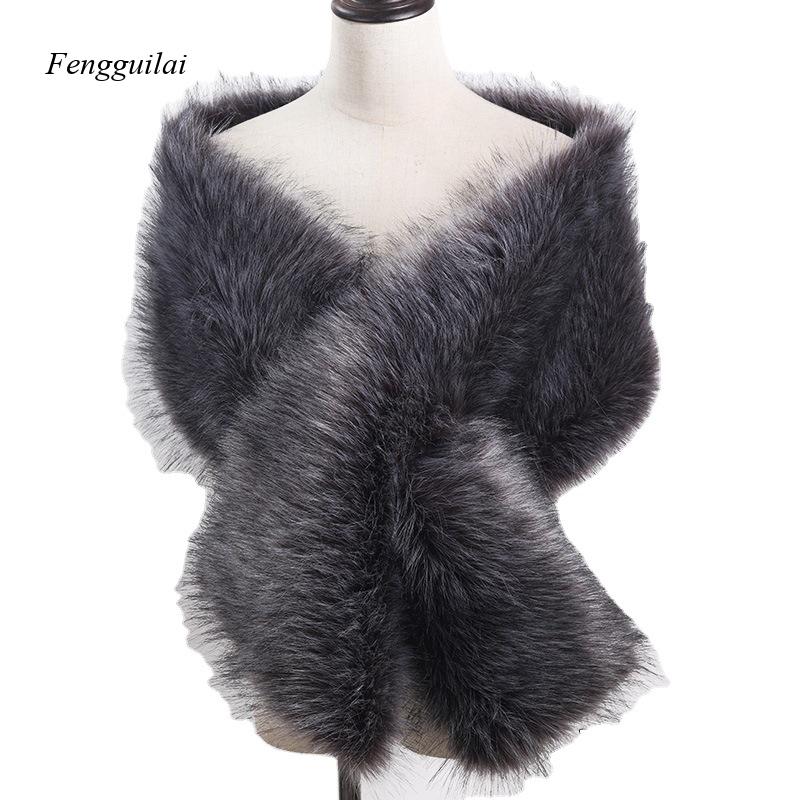 Châle en fausse fourrure blanc - Stole Wedding Shawl avis et prix