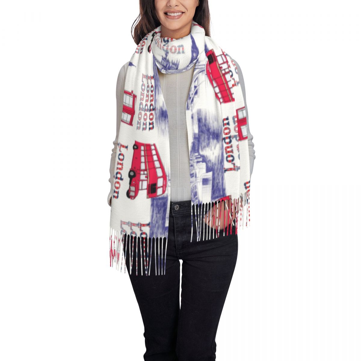 Londres Angleterre Scènes Châl - Pashmina Wrap Large avis et prix