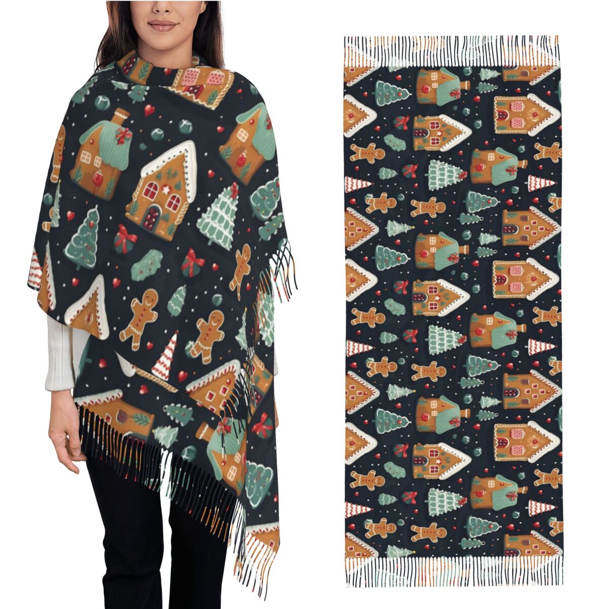 Délice de noël-pains d'épices  - Pashmina Wrap Large avis et prix