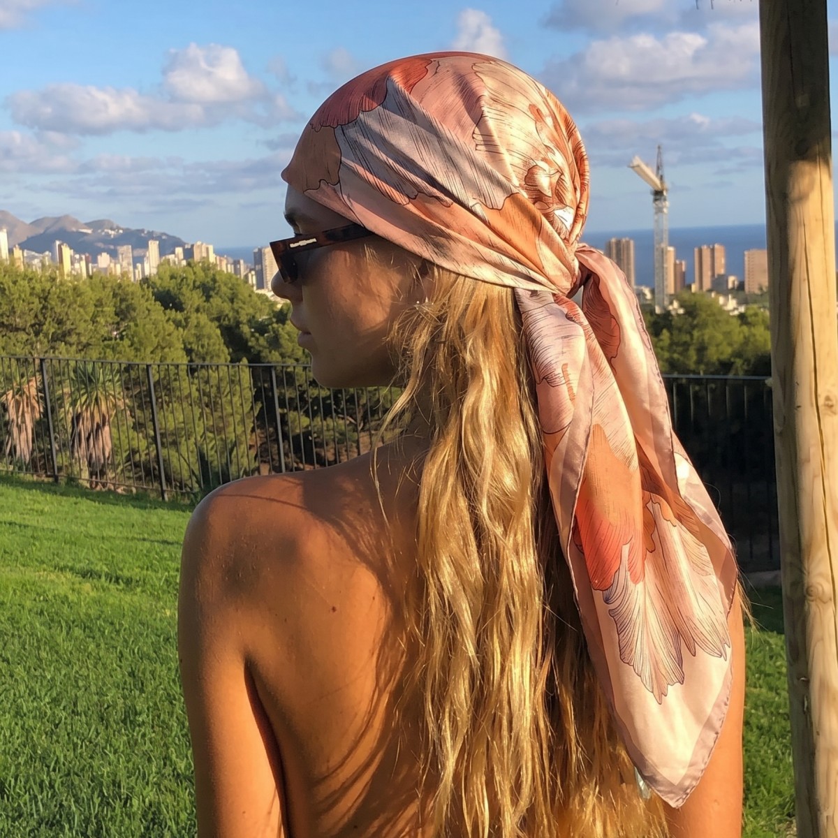 Foulard carré en soie pour fem - Pashmina Wrap Large avis et prix