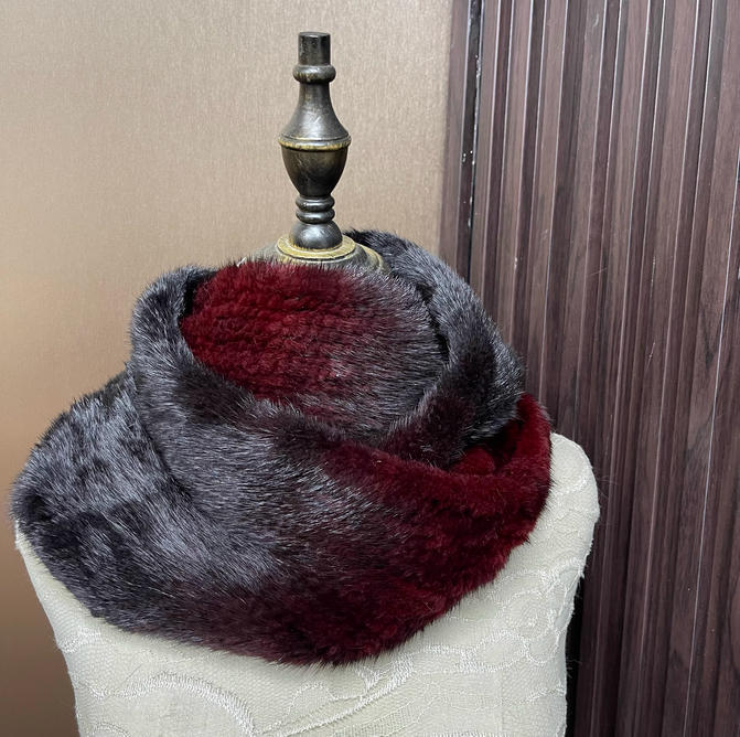 Écharpe en fourrure de vison v - Infinity Scarf Knit avis et prix