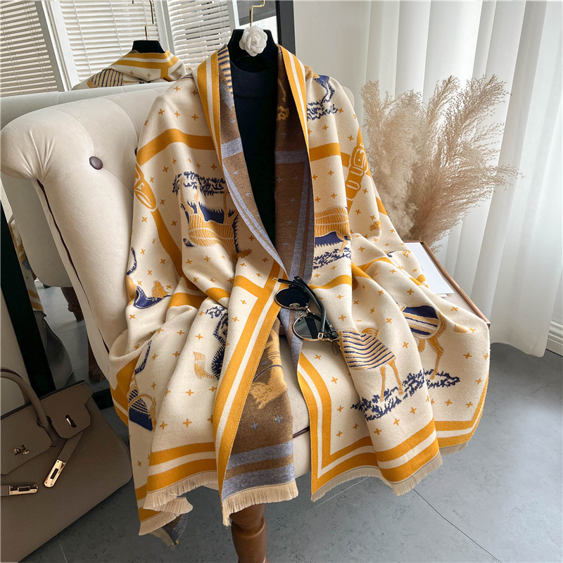 Couverture en cachemire épais  - Woven Scarf Blanket avis et prix