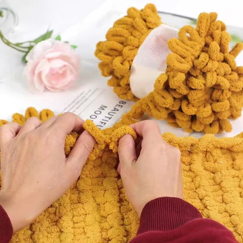 Fil de Chenille doux et bouffa - Woven Scarf Blanket avis et prix