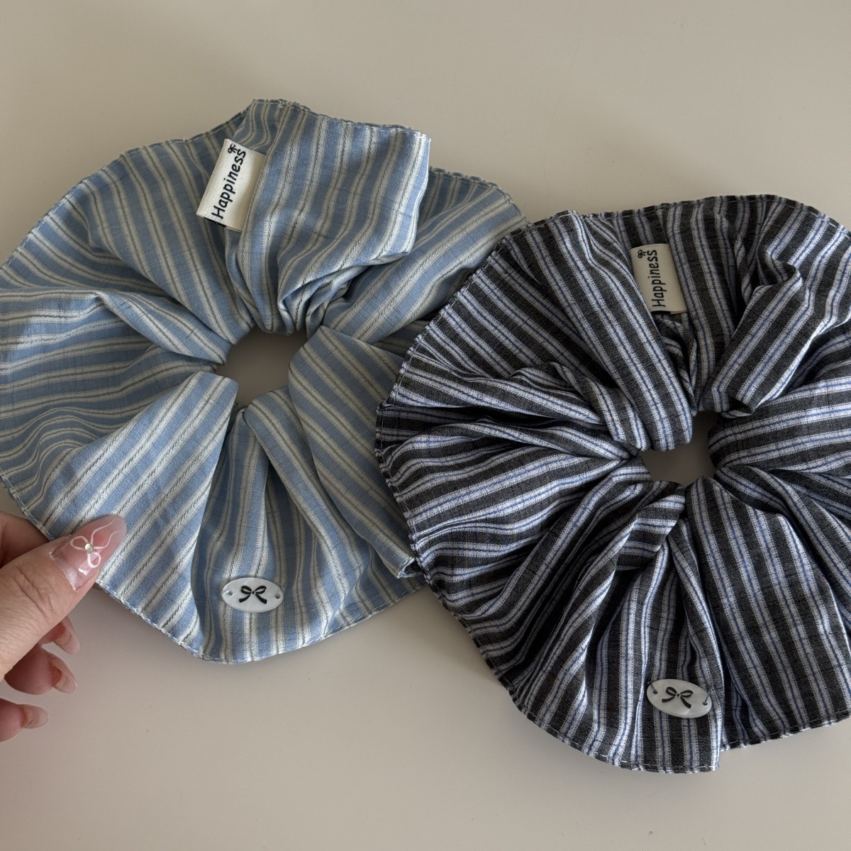 Bandes de cheveux en soie de c - Silk Tie Striped avis et prix