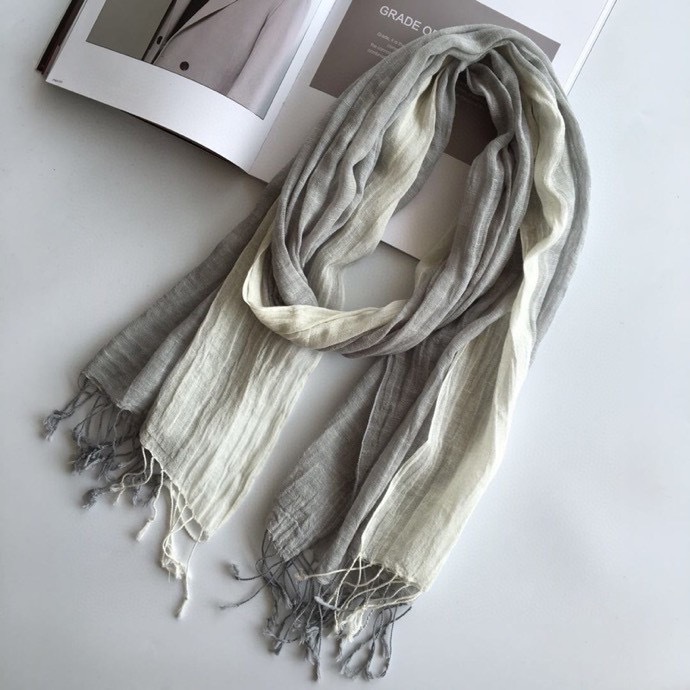 Écharpe marron rayée en coton  - Bandana Cotton avis et prix