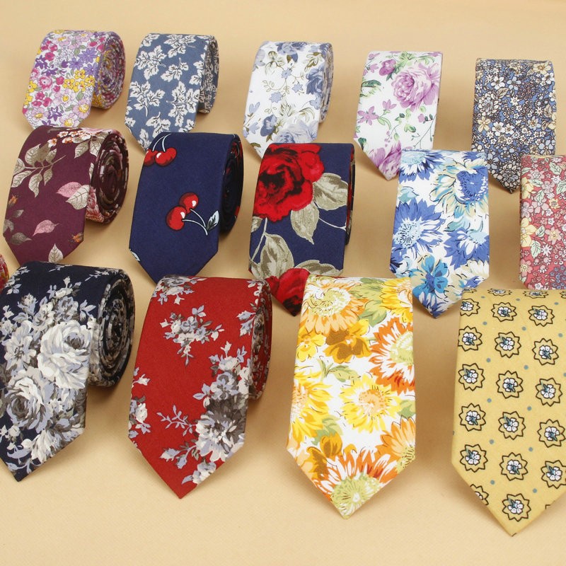 Flambant neuf cravate florale  - Skinny Tie Men avis et prix