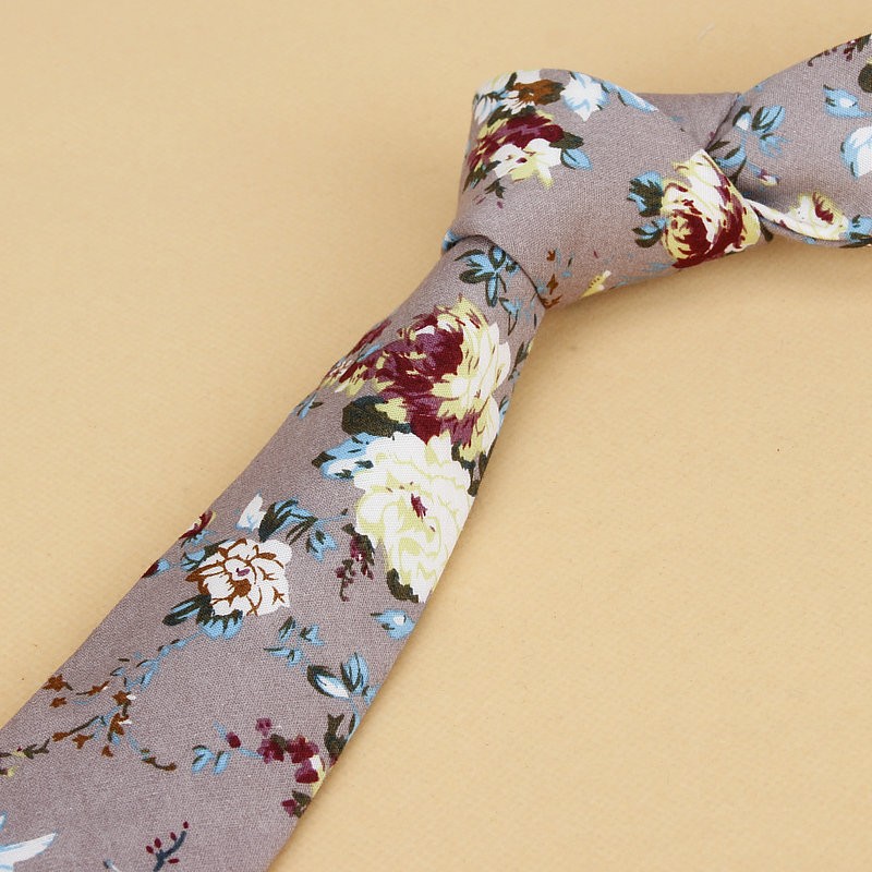 Flambant neuf cravate florale  - Skinny Tie Men avis et prix
