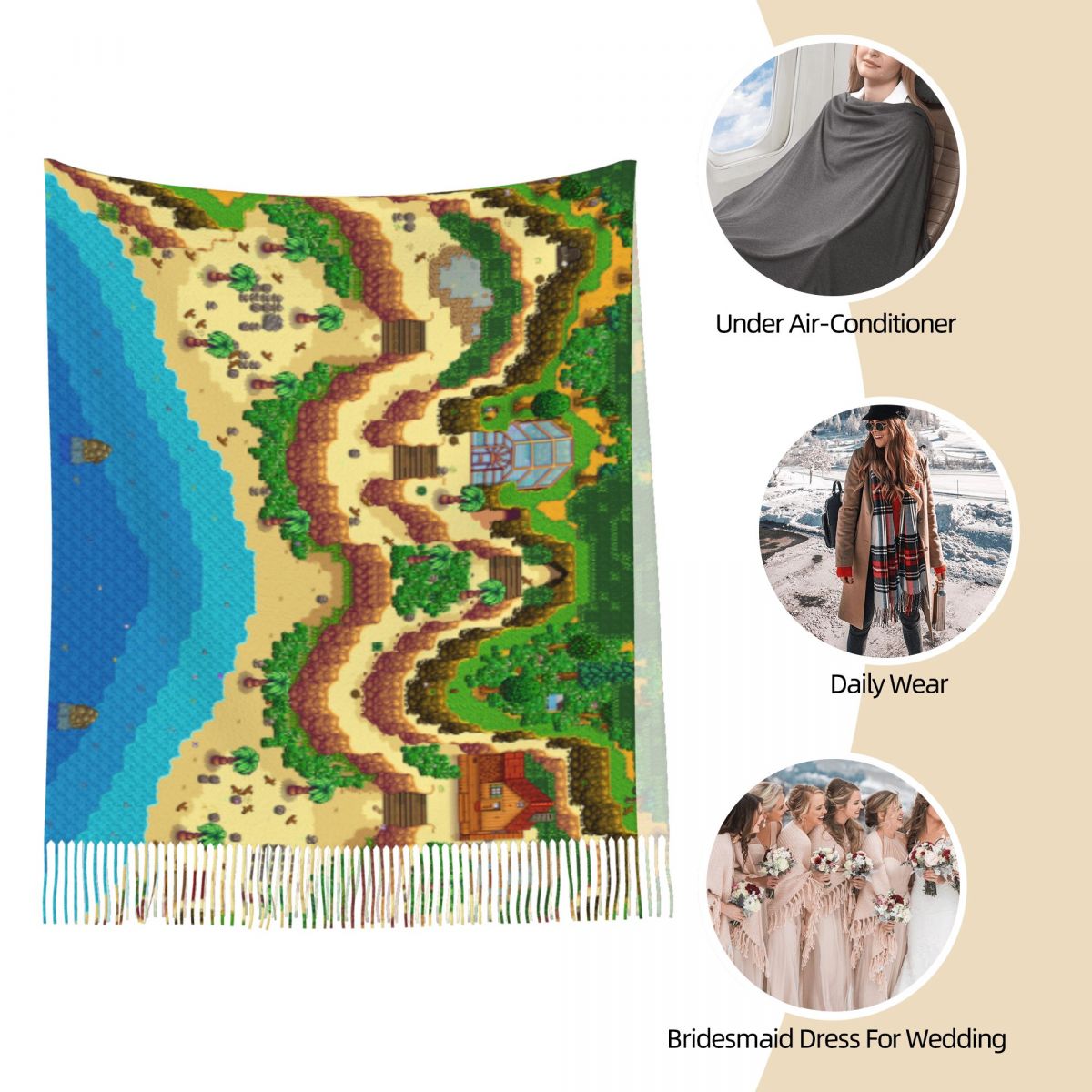 Stardew Valley carte écharpe p - Pashmina Wrap Large avis et prix