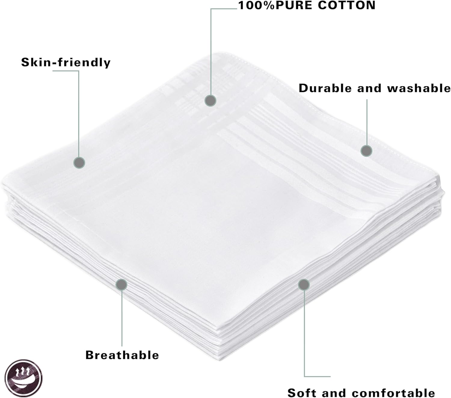 Mouchoir homme pur blanc 100%  - Handkerchief Cotton Men avis et prix