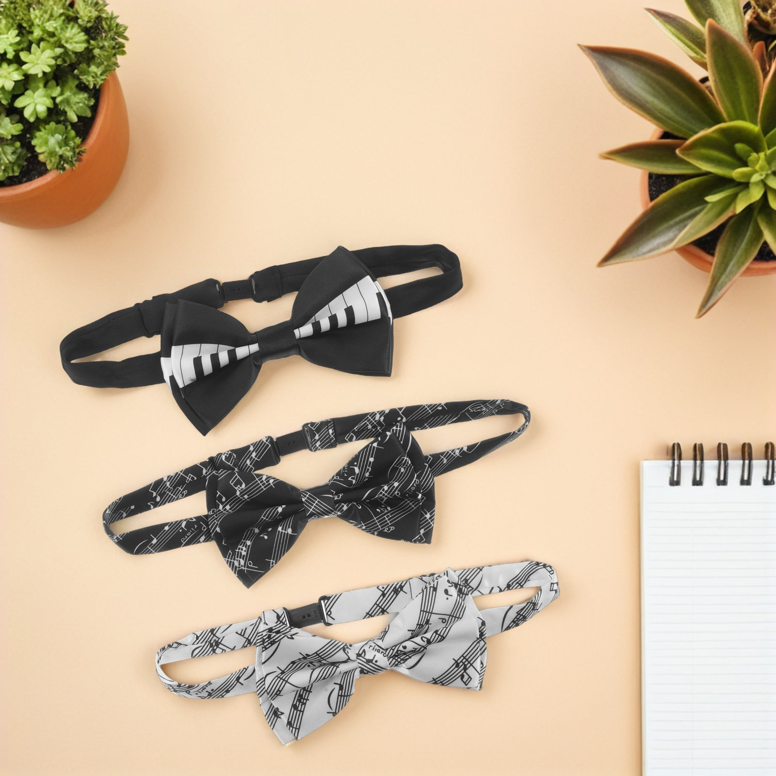 Lot de 3 nœuds papillon à moti - Bow Tie Pre Tied avis et prix