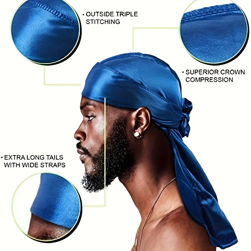 Durag en soie pour homme, bonn - Bandana Doo Rag avis et prix