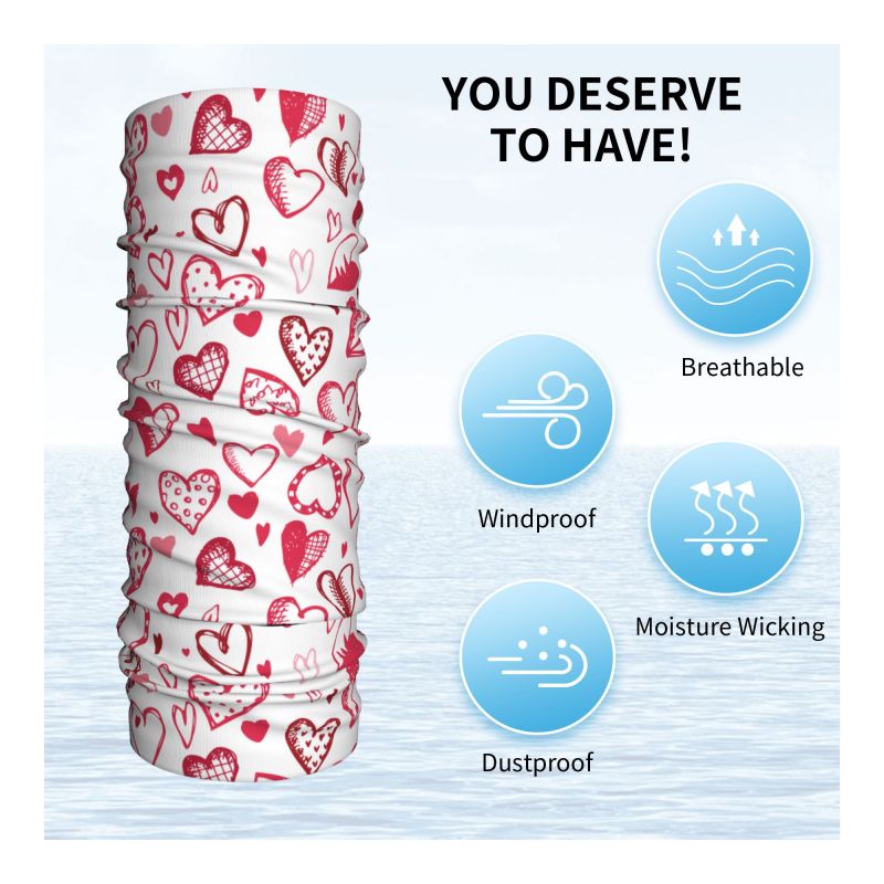 Cache-cou Bandana Cœur Rose Ro - Neck Warmer Tube avis et prix
