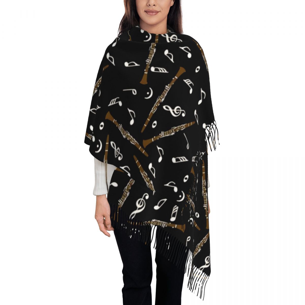 Écharpe pour femmes avec gland - Pashmina Wrap Large avis et prix