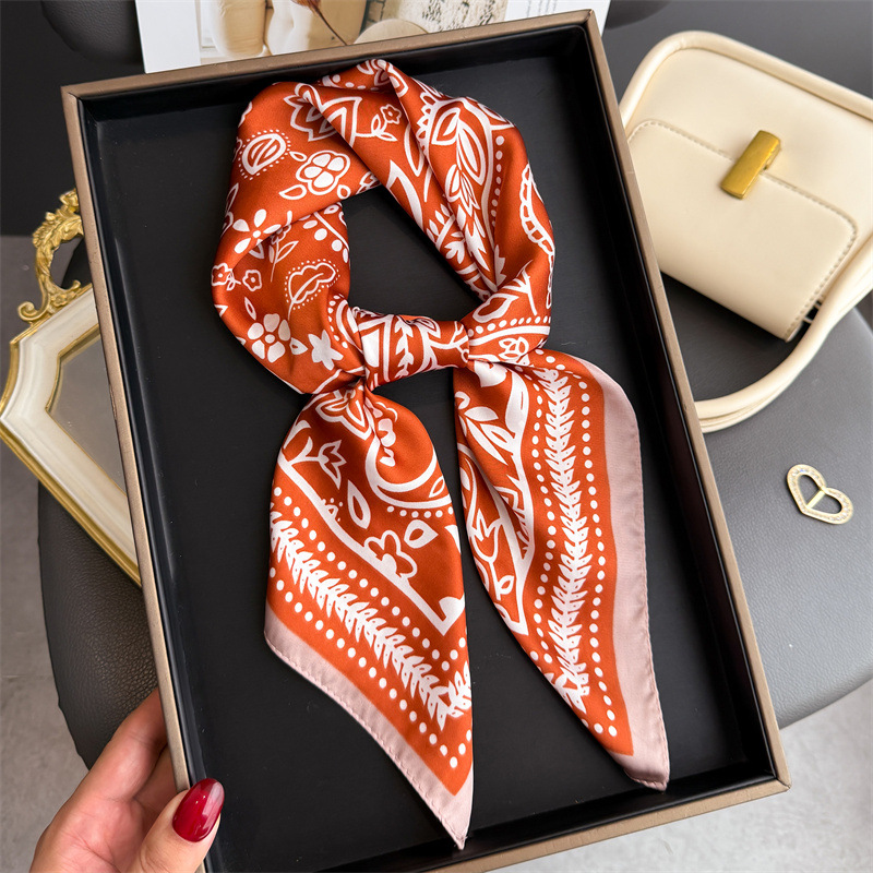 1 pièce, foulard en soie à imp - Scarf Silk Square avis et prix
