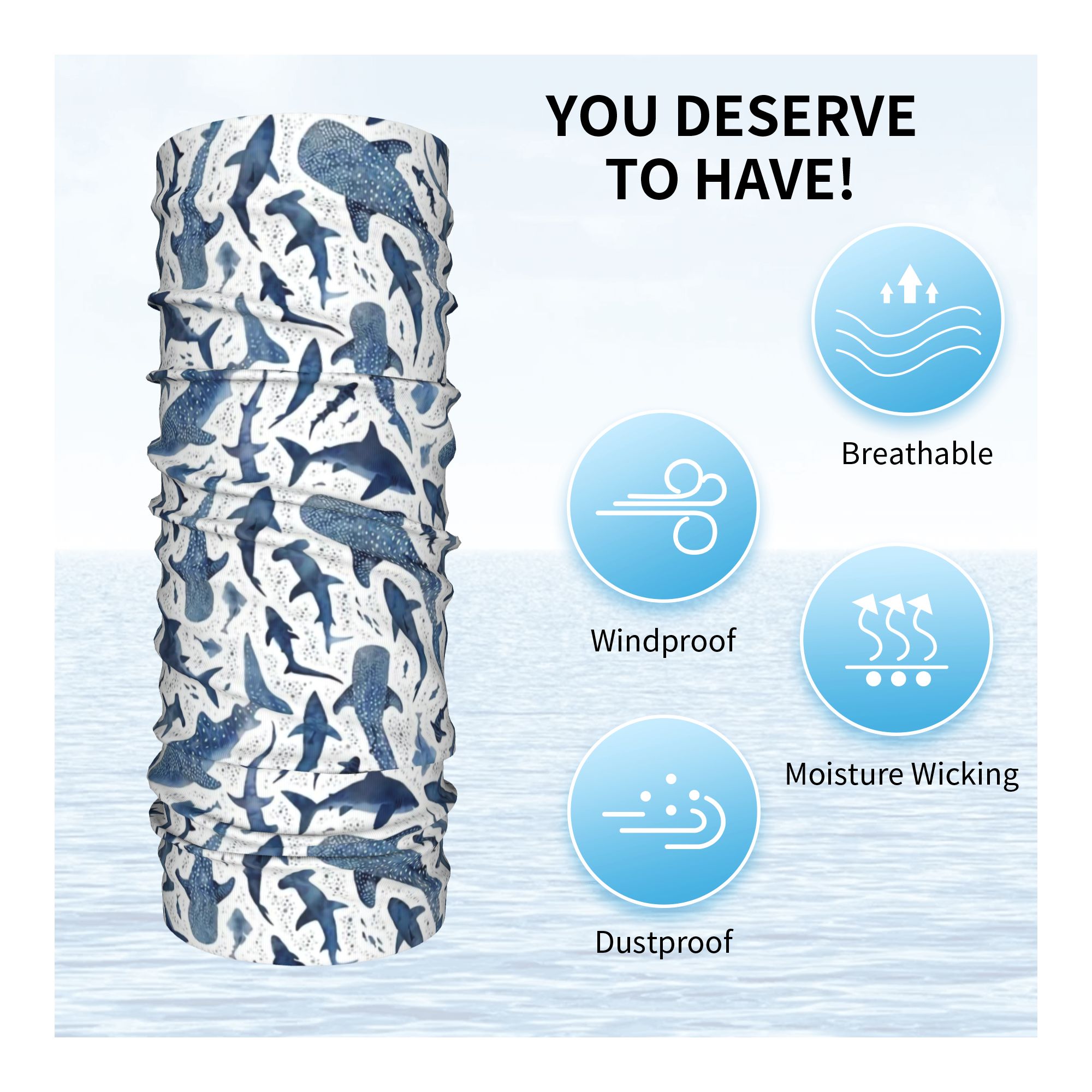 Personnalisé bleu aquarelle re - Neck Warmer Tube avis et prix