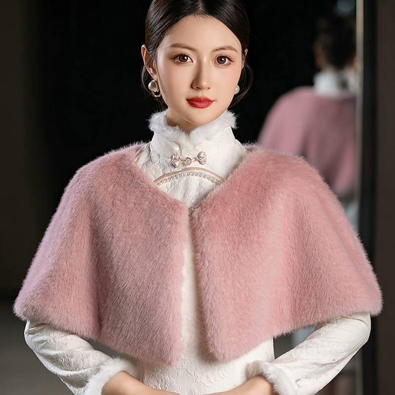 Femmes hiver fausse fourrure c - Stole Wedding Shawl avis et prix