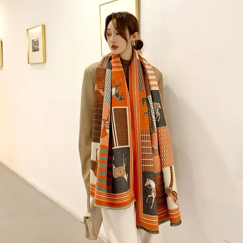 Écharpe de luxe en cachemire p - Woven Scarf Blanket avis et prix