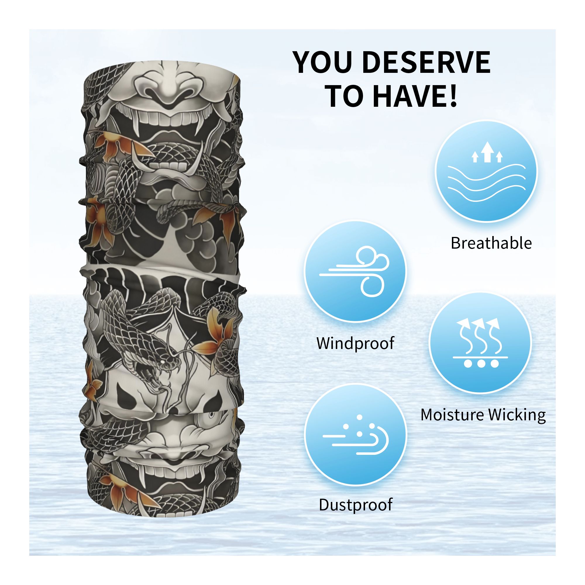 Bandana personnalisé samouraï  - Neck Warmer Tube avis et prix