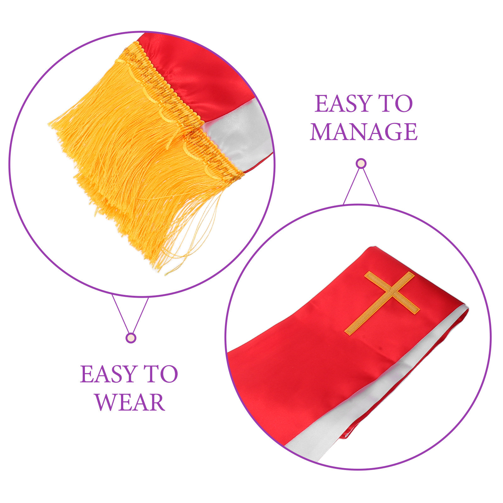 Étole de clergé brodée réversi - Stole Wedding Shawl avis et prix