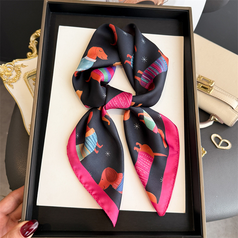 Foulard carré élégant en soie  - Scarf Silk Square avis et prix