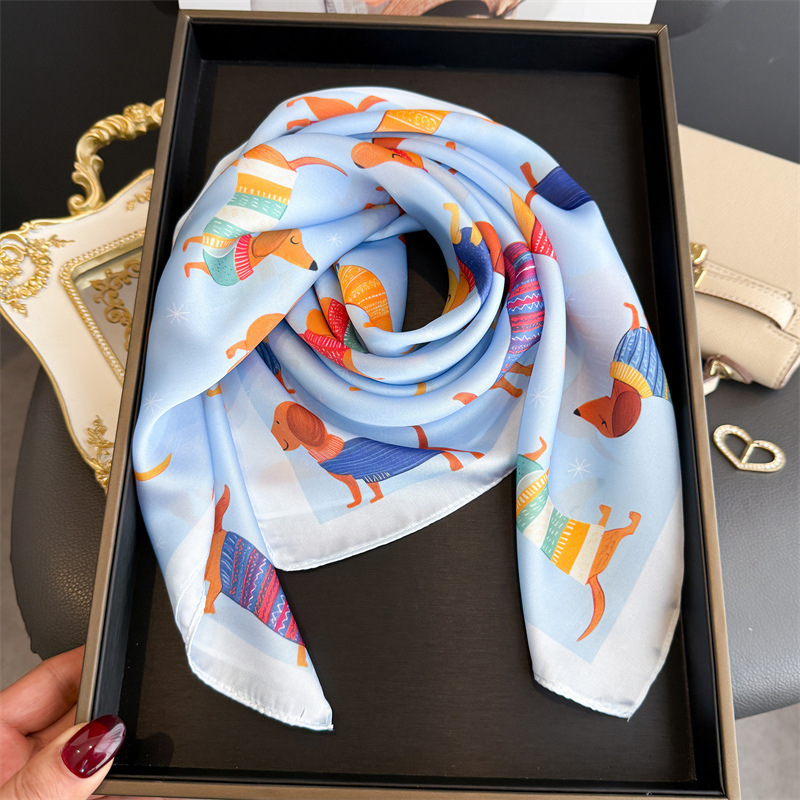Foulard carré élégant en soie  - Scarf Silk Square avis et prix