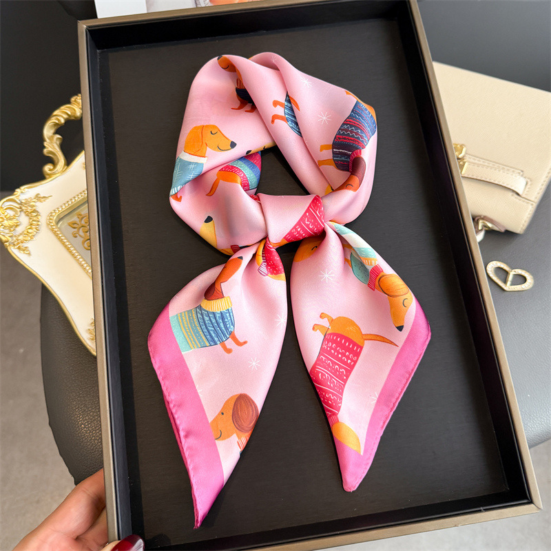 Foulard carré élégant en soie  - Scarf Silk Square avis et prix